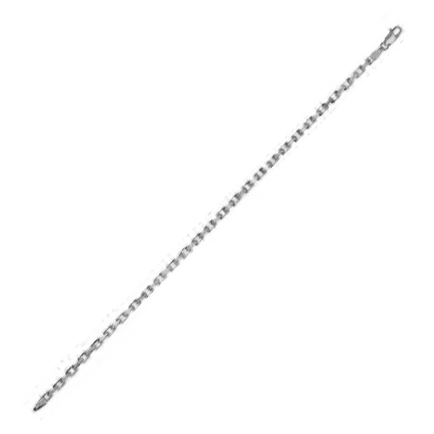 14k White Gold French Cable Link Chain (2.50 mm)-Teresa&#39;s Fashionista LLC