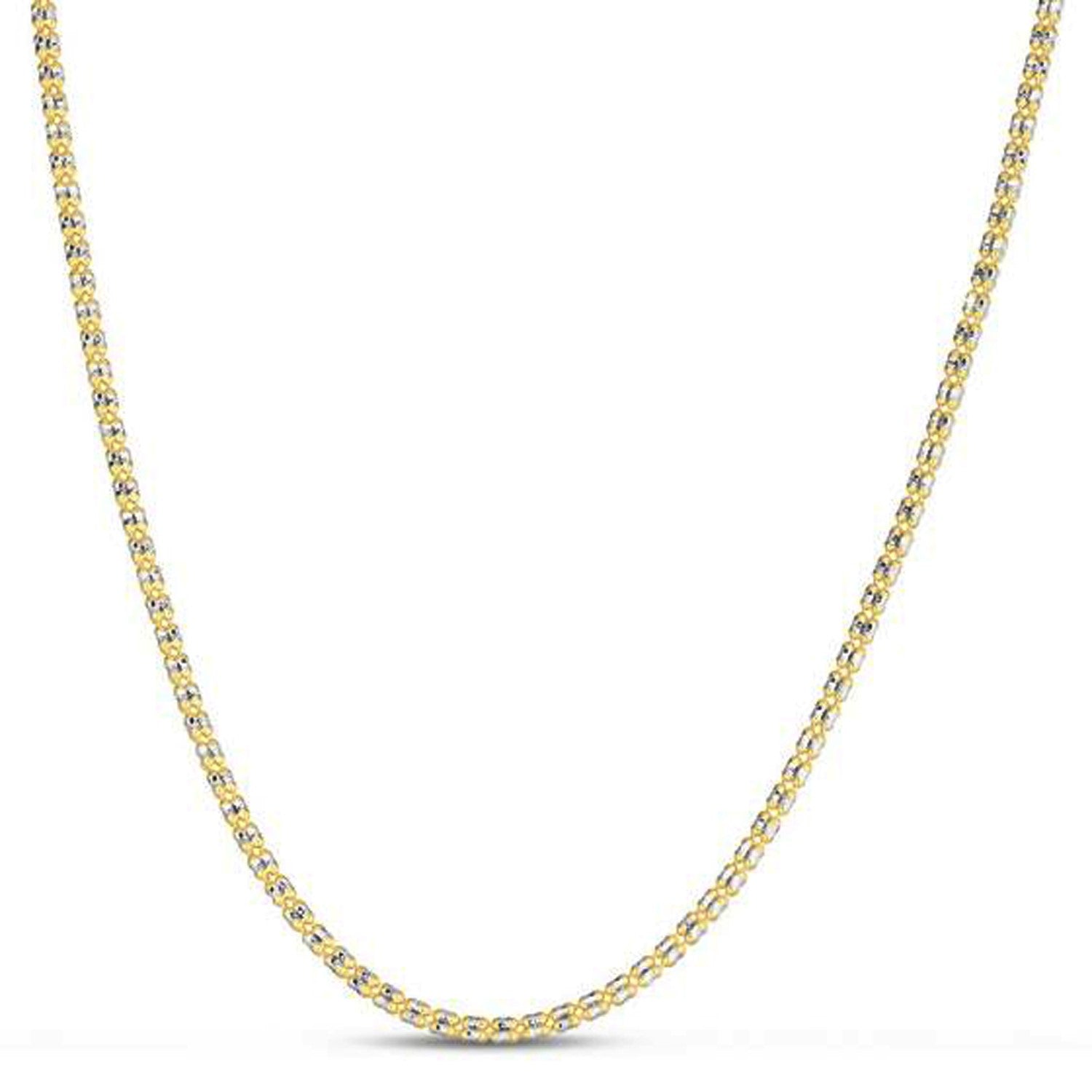 Ice Barrel Chain in 14k Yellow Gold (2.70 mm)-Teresa&#39;s Fashionista LLC