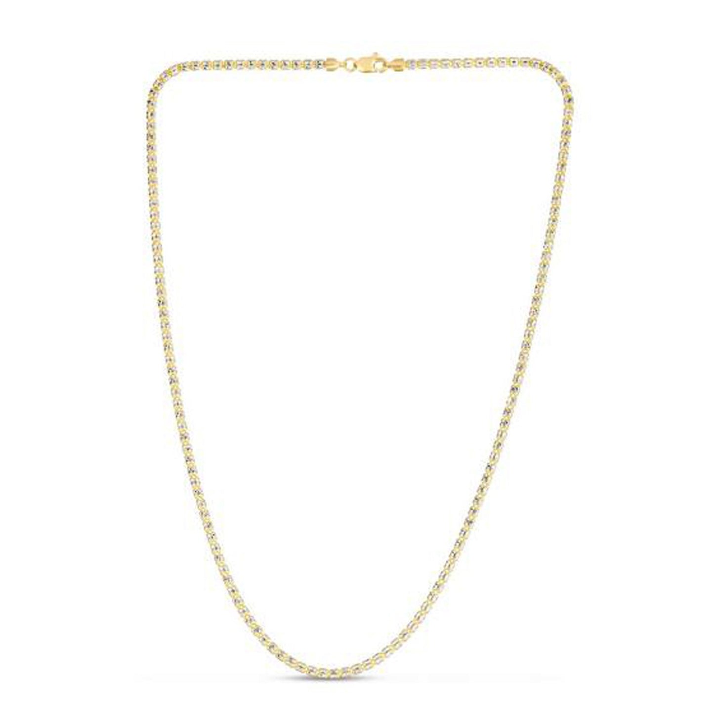 Ice Barrel Chain in 14k Yellow Gold (2.70 mm)-Teresa&#39;s Fashionista LLC