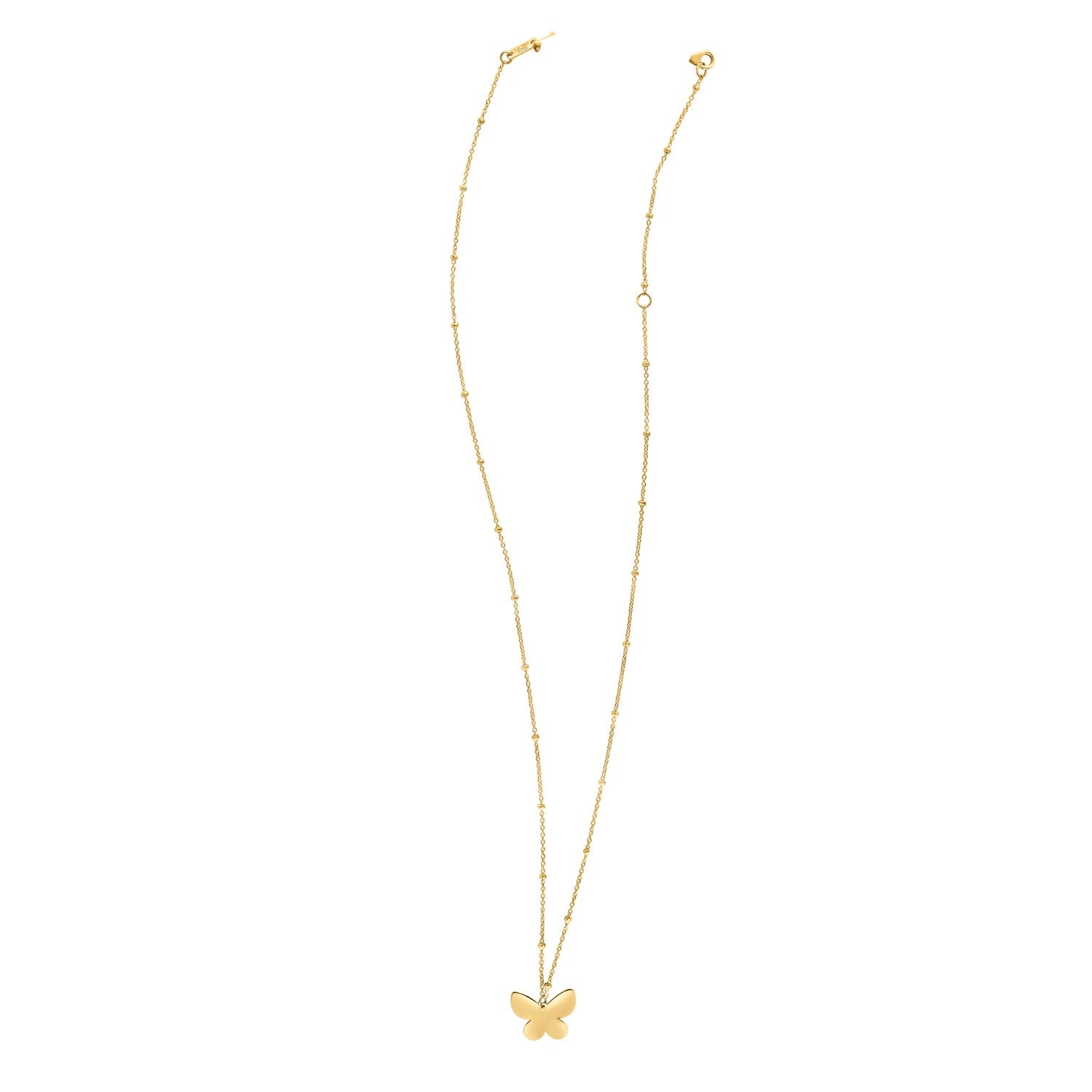 14k Yellow Gold Ppillon Butterfly Necklace-Teresa&#39;s Fashionista LLC