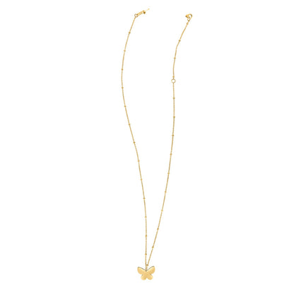 14k Yellow Gold Ppillon Butterfly Necklace-Teresa&#39;s Fashionista LLC