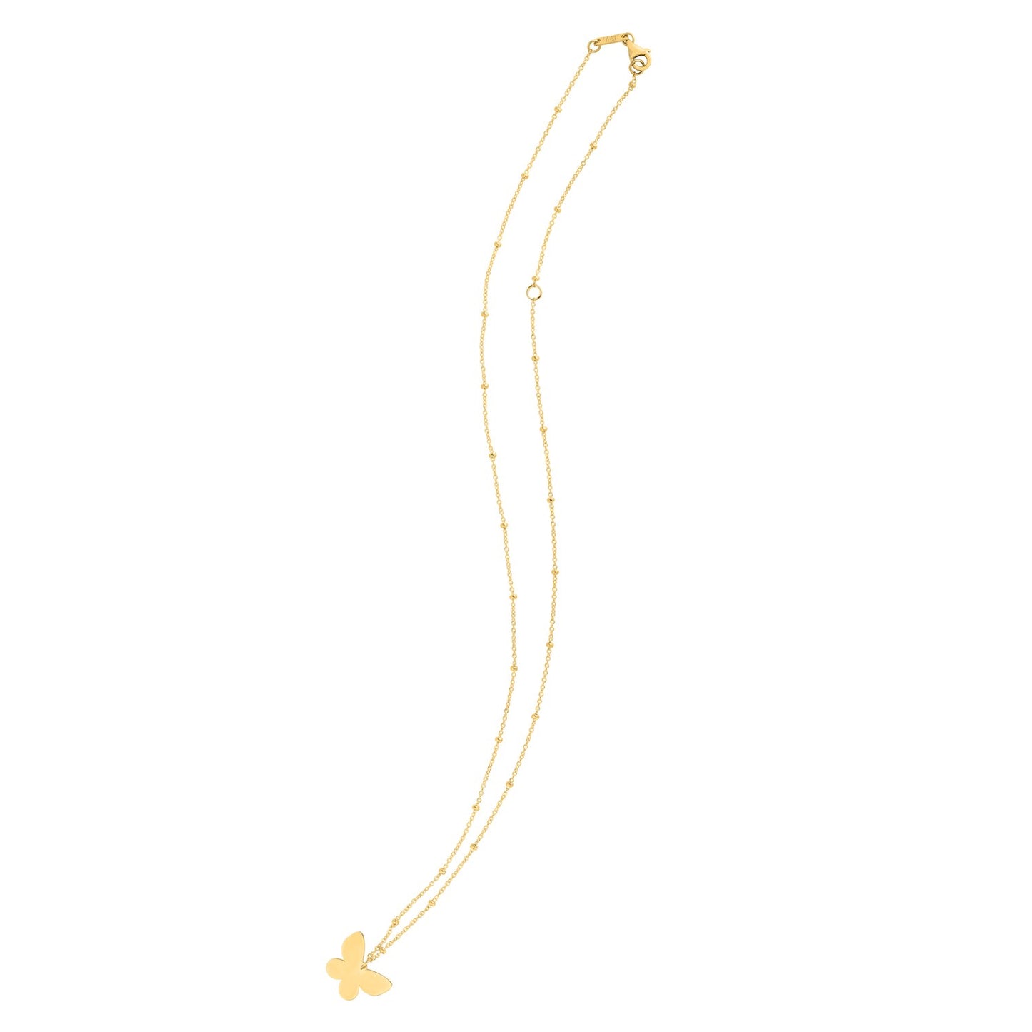 14k Yellow Gold Ppillon Butterfly Necklace-Teresa&#39;s Fashionista LLC