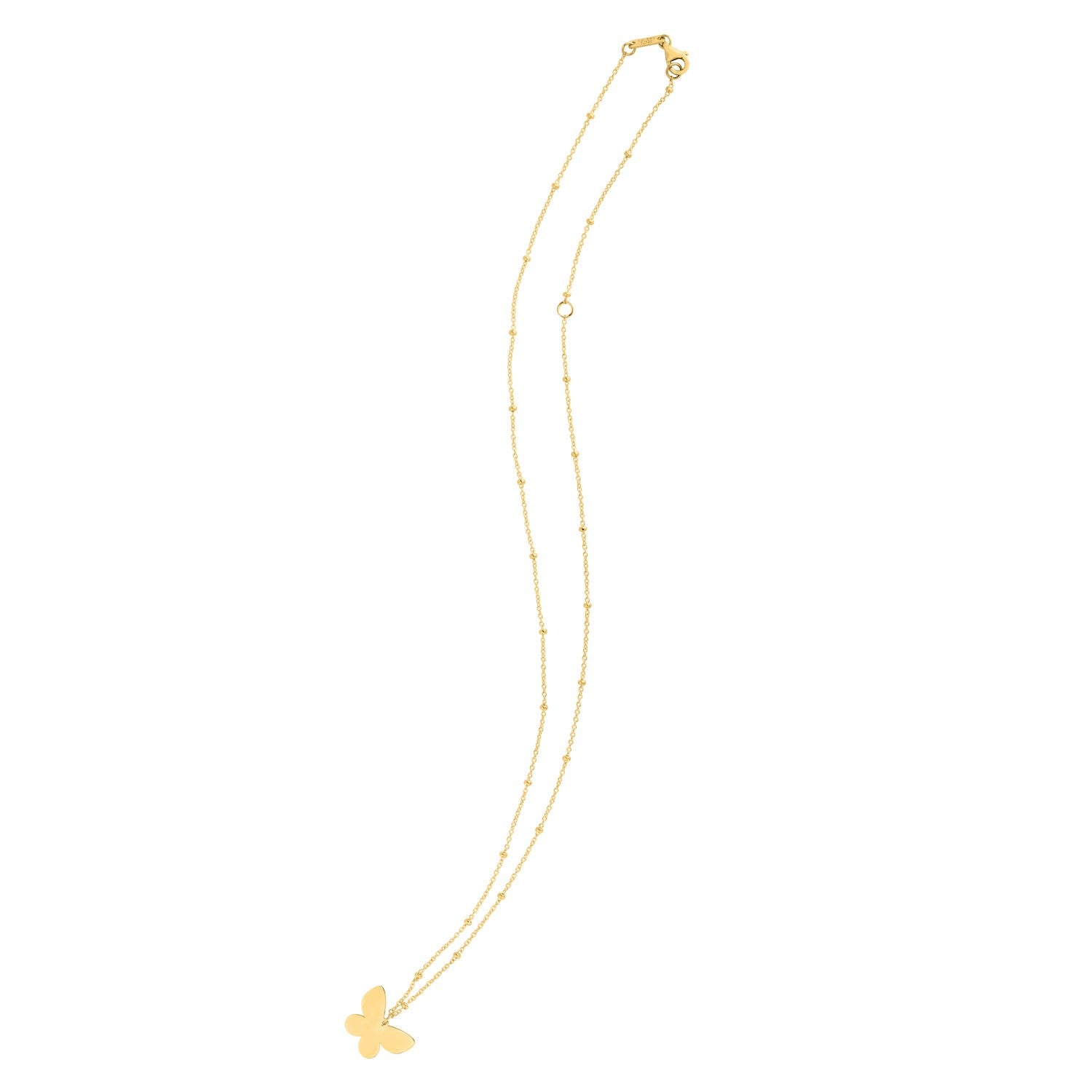 14k Yellow Gold Ppillon Butterfly Necklace-Teresa&#39;s Fashionista LLC