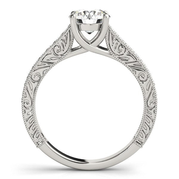 14k White Gold Trellis Antique Style Diamond Engagement Ring (1 1/4 cttw)-Teresa&#39;s Fashionista LLC