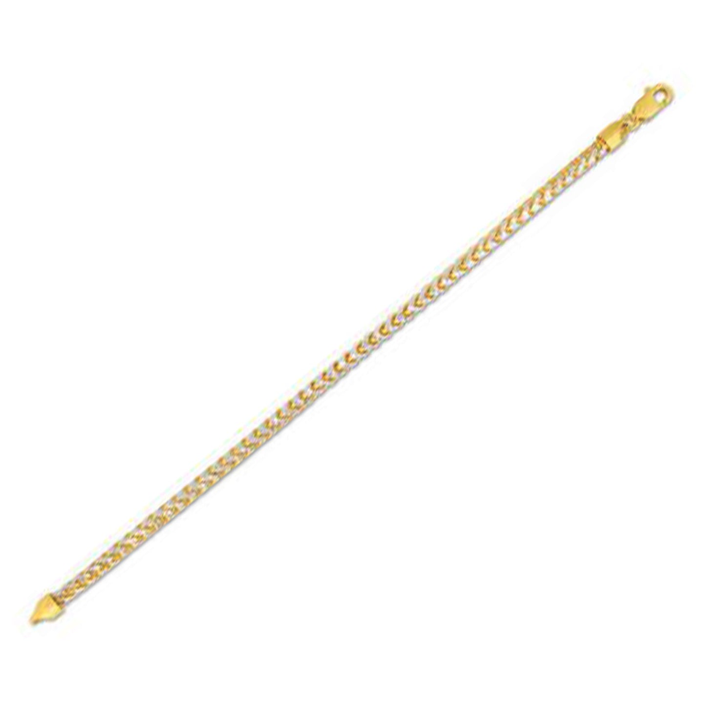 14k Yellow Gold Round Pave Franco Chain (4.00 mm)-Teresa&#39;s Fashionista LLC