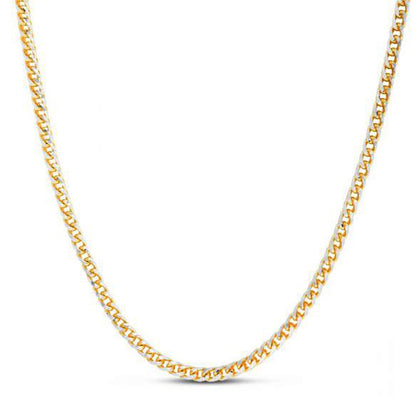 14k Yellow Gold Round Pave Franco Chain (4.00 mm)-Teresa&#39;s Fashionista LLC