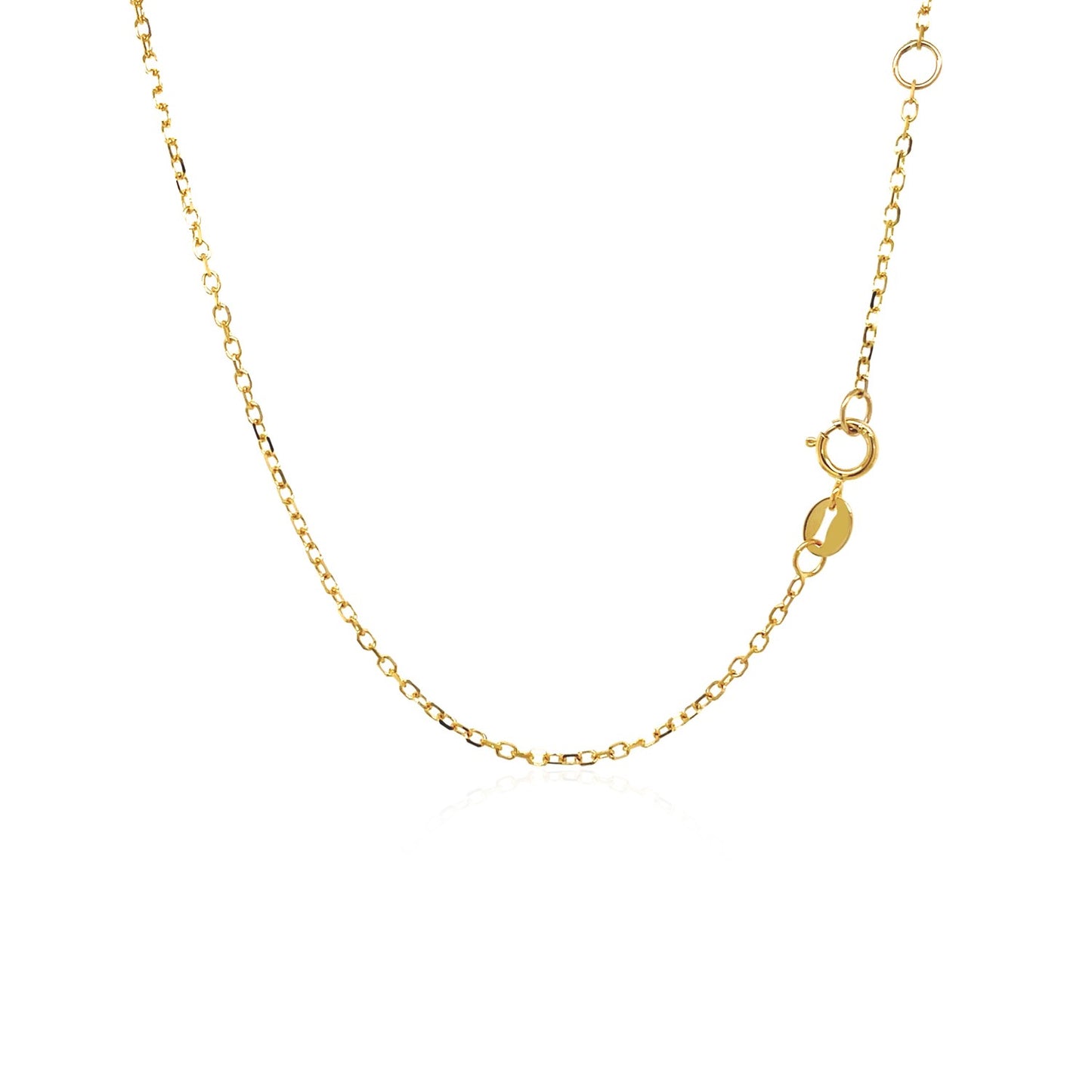 14k Yellow Gold 17 inch Necklace with Round Citrine-Teresa&#39;s Fashionista LLC