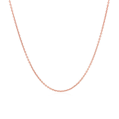 14k Pink Gold Round Cable Link Chain (1.10 mm)-Teresa&#39;s Fashionista LLC