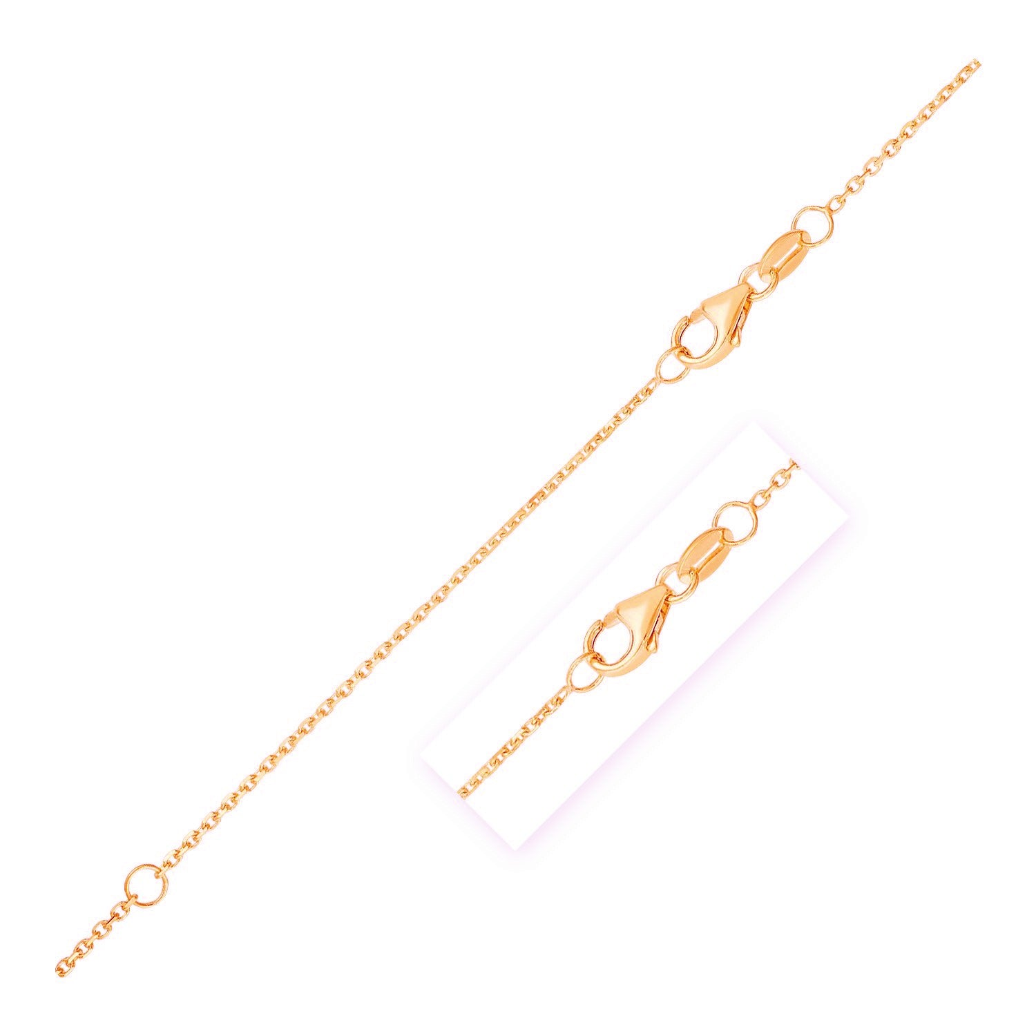 Double Extendable Diamond Cut Cable Chain in Rose Gold (0.87 mm)-Teresa&#39;s Fashionista LLC