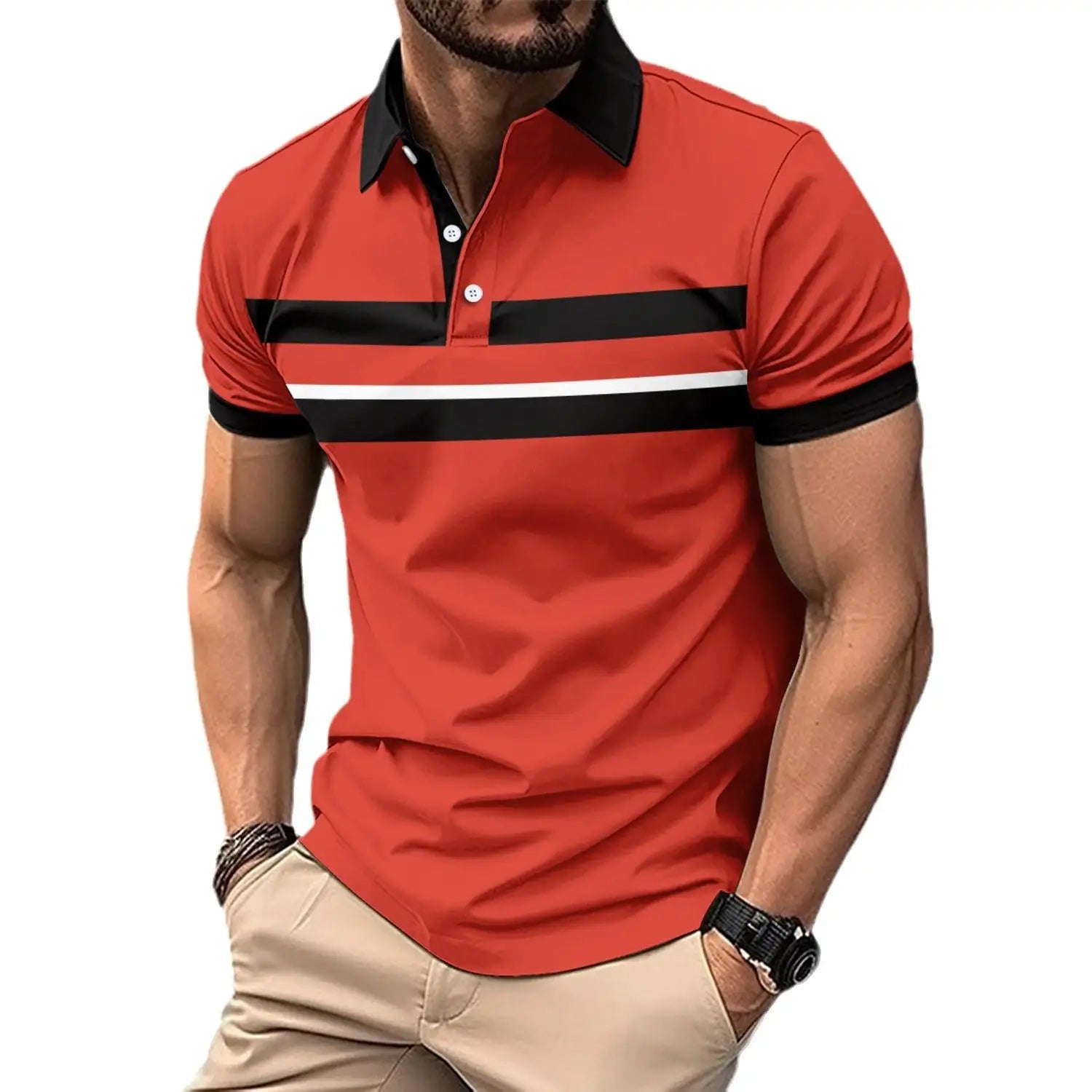 Men's Casual Collar Polo-Teresa&#39;s Fashionista LLC