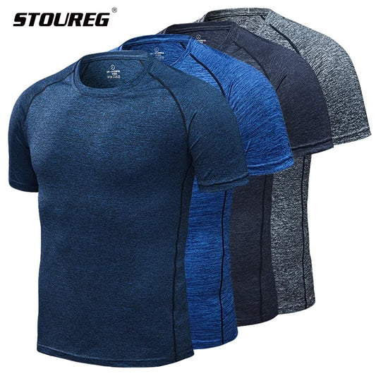 Men's Quick Dry Compression Running T-Shirts: Fitness & Soccer Sportswear-Teresa&#39;s Fashionista LLC