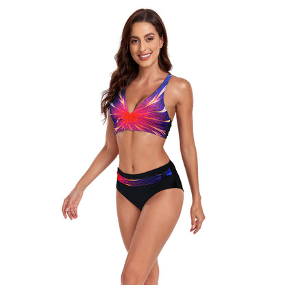 New Split Swimsuit Lady Sexy Halter Bikini Swimsuit-Teresa&#39;s Fashionista LLC