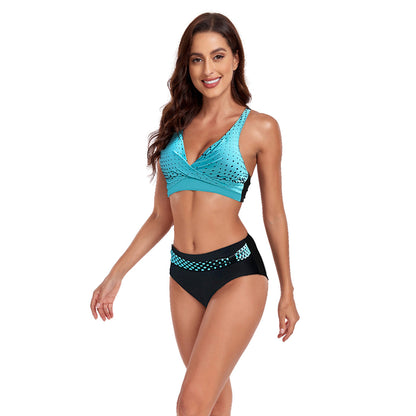 New Split Swimsuit Lady Sexy Halter Bikini Swimsuit-Teresa&#39;s Fashionista LLC