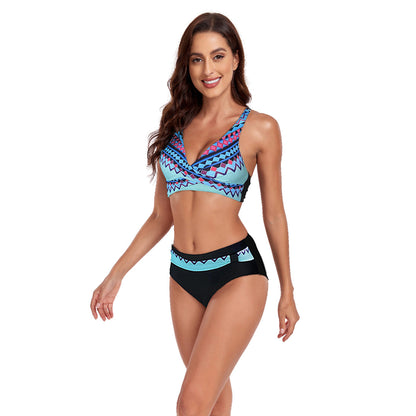 New Split Swimsuit Lady Sexy Halter Bikini Swimsuit-Teresa&#39;s Fashionista LLC