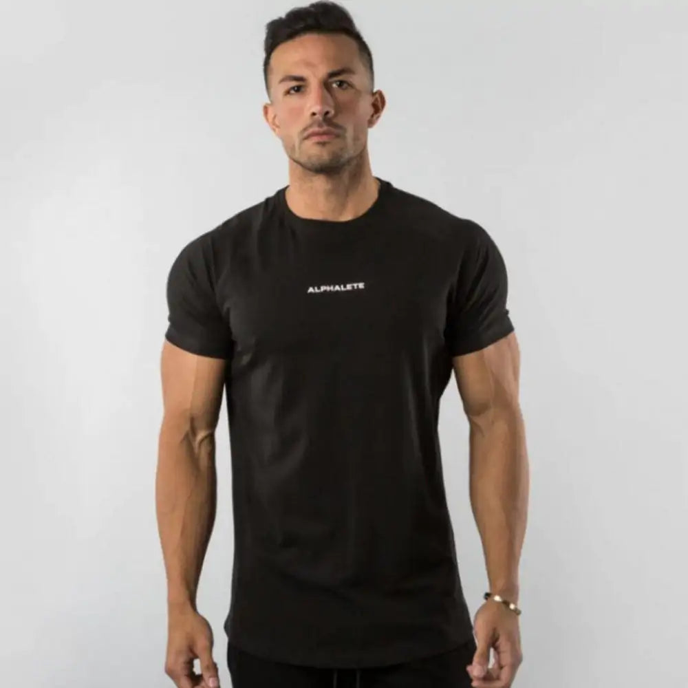 Men Fitted Gym T-Shirt-Teresa&#39;s Fashionista LLC