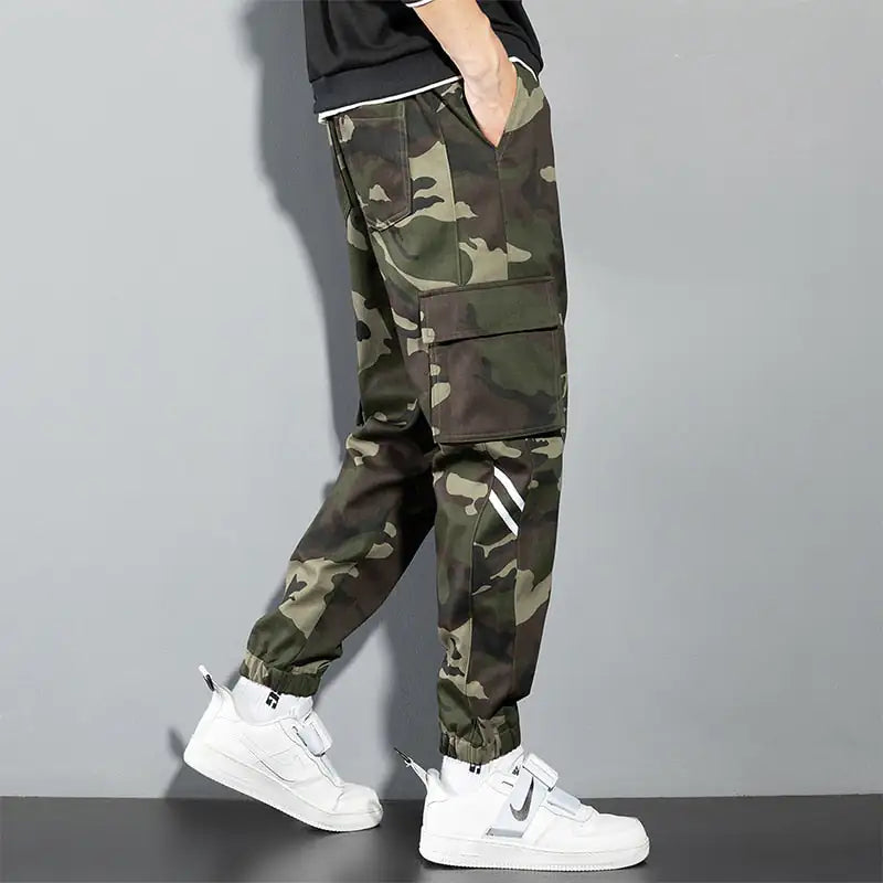 Black Cargo Pants Men-Teresa&#39;s Fashionista LLC