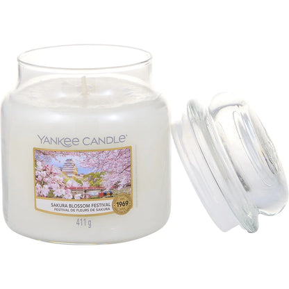 SAKURA BLOSSOM FESTIVAL SCENTED MEDIUM JAR 14.5 OZ by Yankee Candle