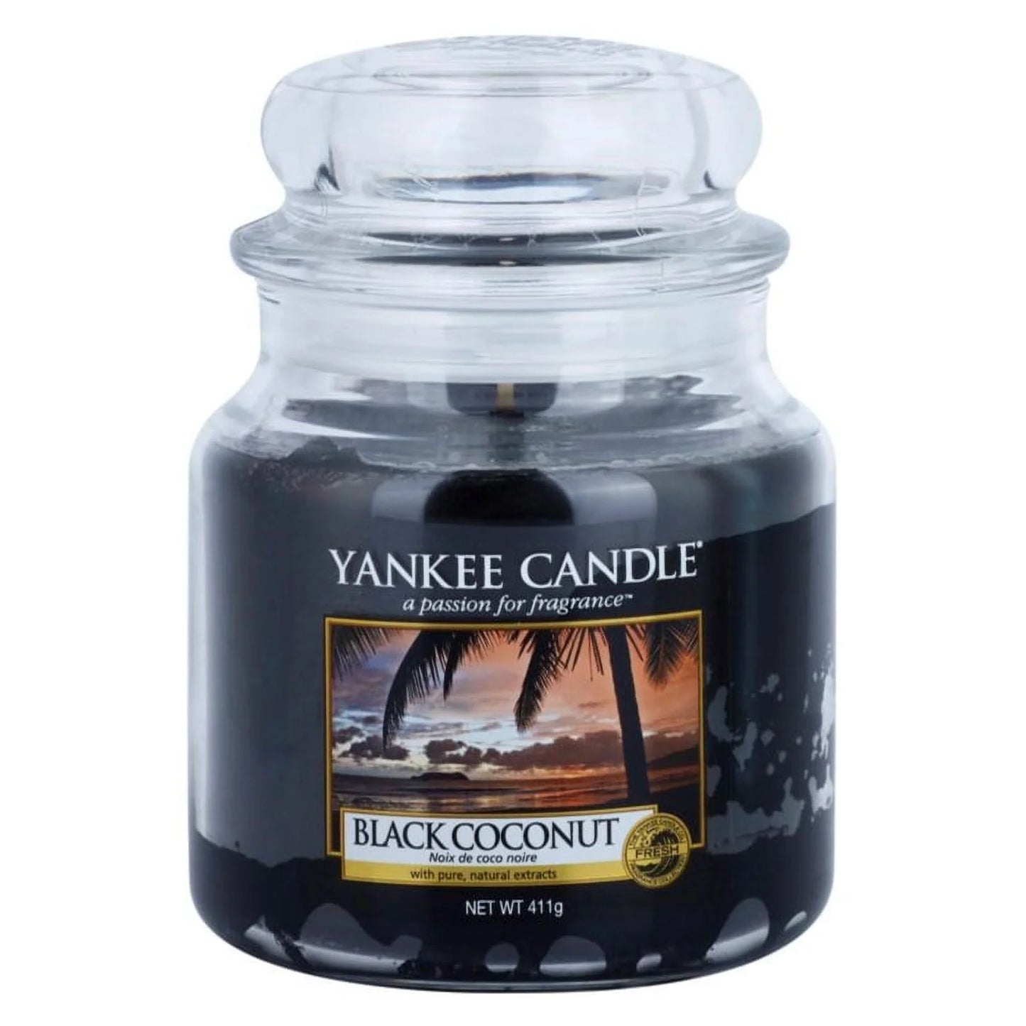 BLACK COCONUT SCENTED MEDIUM JAR 14.5 OZ by Yankee Candle