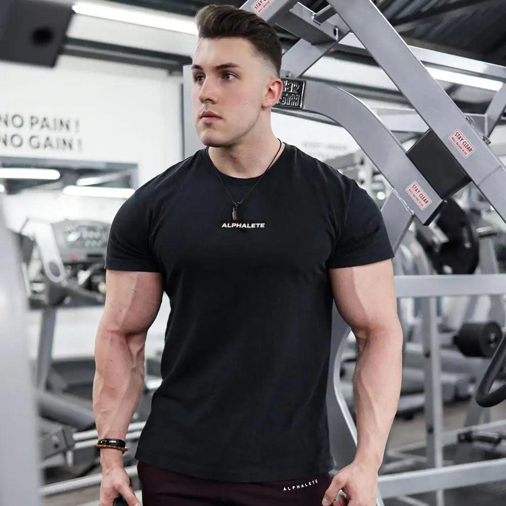 Men Fitted Gym T-Shirt-Teresa&#39;s Fashionista LLC