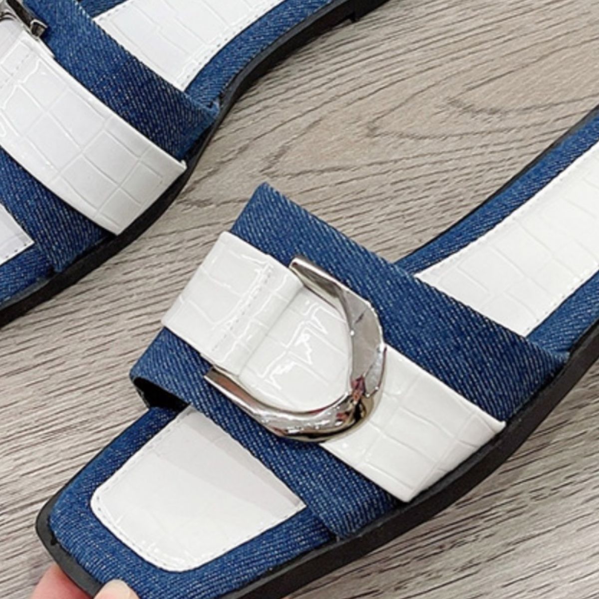 Buckle Trim Open Toe Sandals-Teresa&#39;s Fashionista LLC