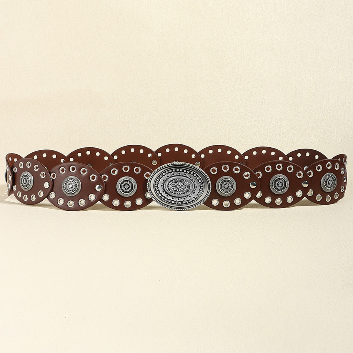 Oval PU Belt-Teresa&#39;s Fashionista LLC