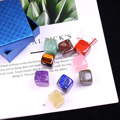 Natural Crystal Block Gravel Energy Gem Chakra Crystal 9 Gift Box-Teresa&#39;s Fashionista LLC