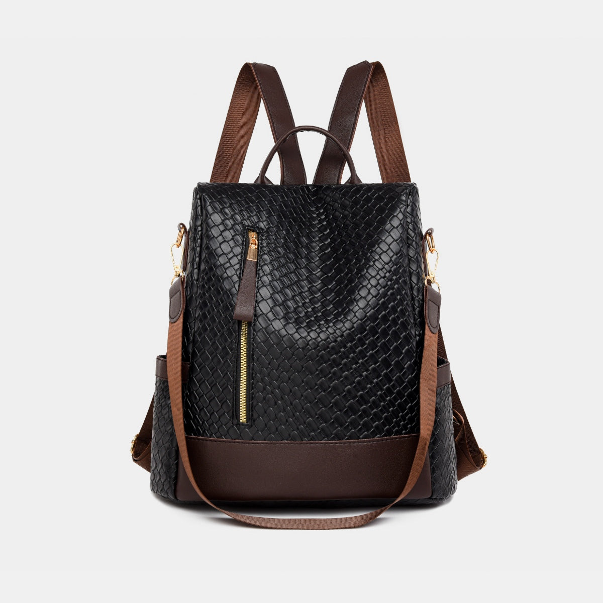 PU Leather Adjustable Straps Backpack Bag-Teresa&#39;s Fashionista LLC