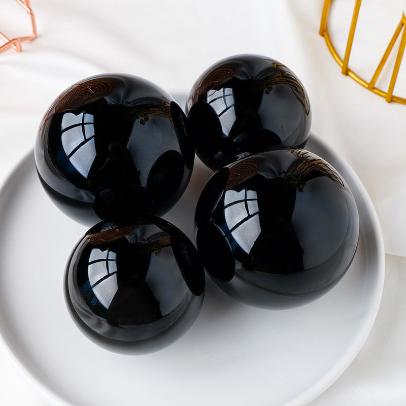 Natural Obsidian Crystal Ball Ornaments-Teresa&#39;s Fashionista LLC