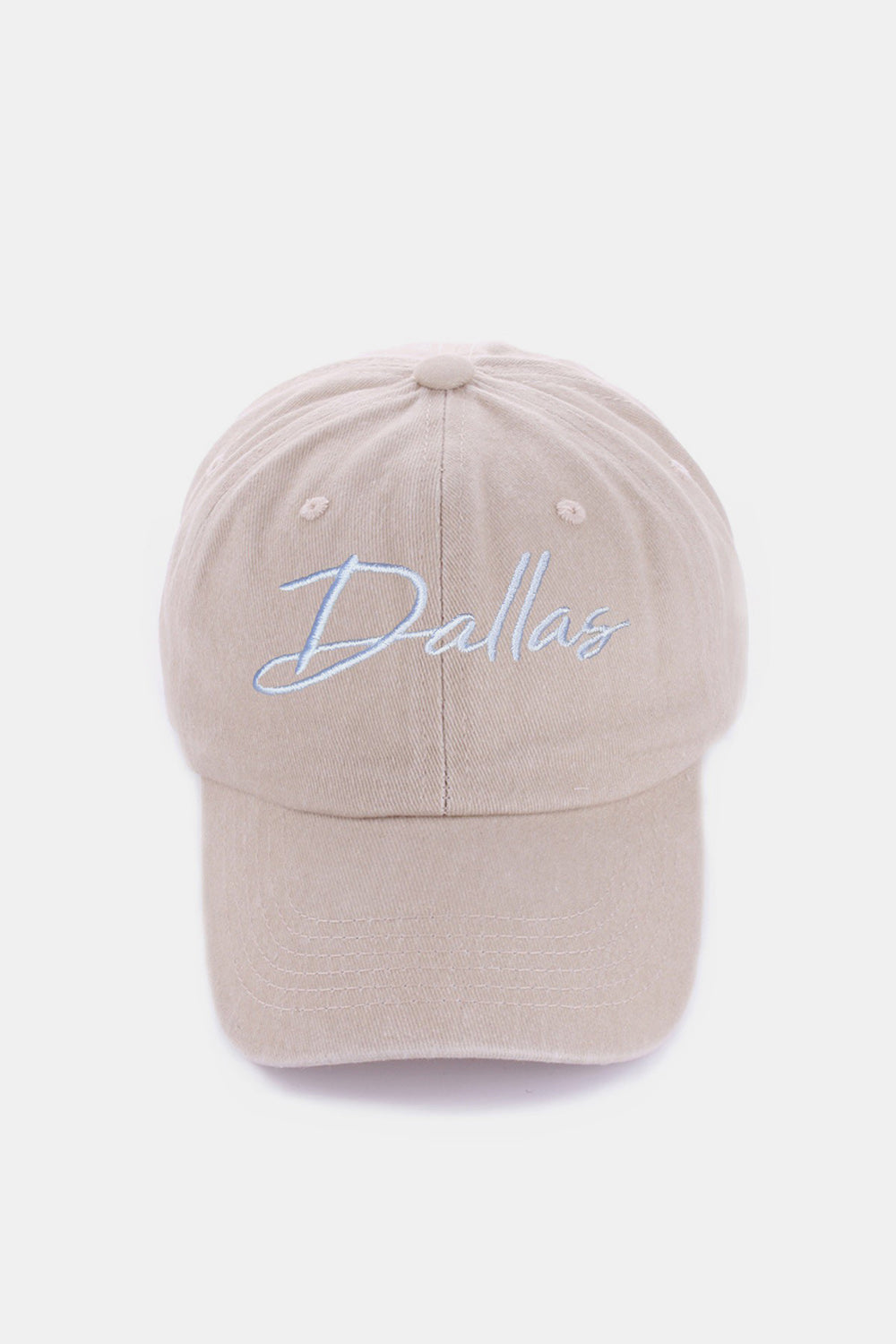 Zenana Washed DALLAS Embroidered Baseball Cap-Teresa&#39;s Fashionista LLC