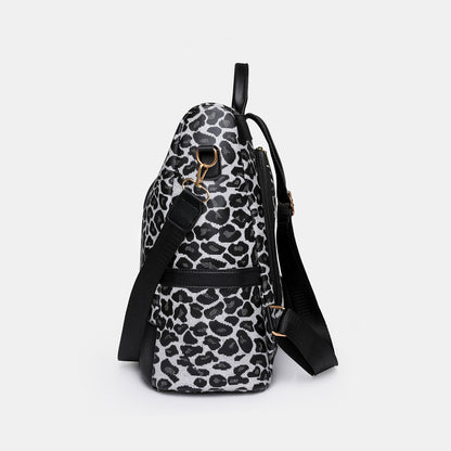 Leopard PU Leather Backpack Bag-Teresa&#39;s Fashionista LLC