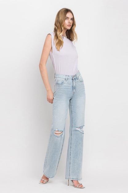 Vervet by Flying Monkey 90'S Vintage Super High Rise Flare Jeans-Teresa&#39;s Fashionista LLC