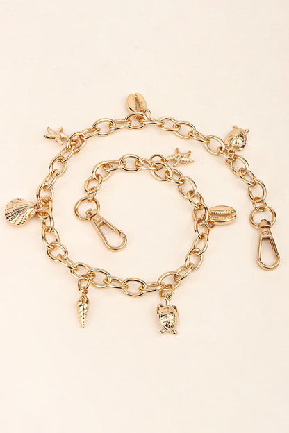 Sea Element Charm Iron Chain Belt-Teresa&#39;s Fashionista LLC