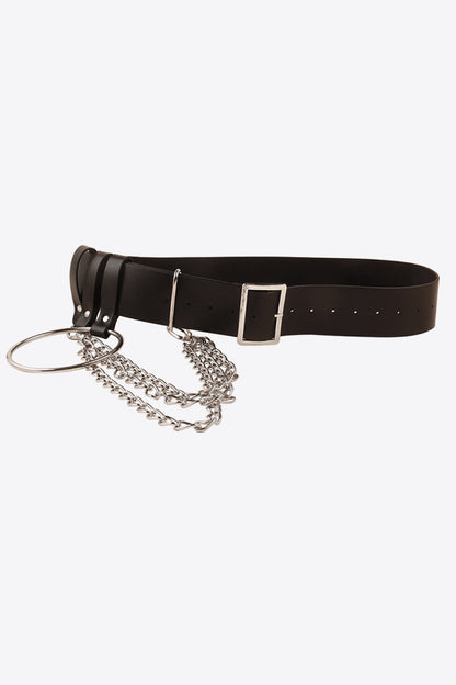 PU Belt with Chain-Teresa&#39;s Fashionista LLC