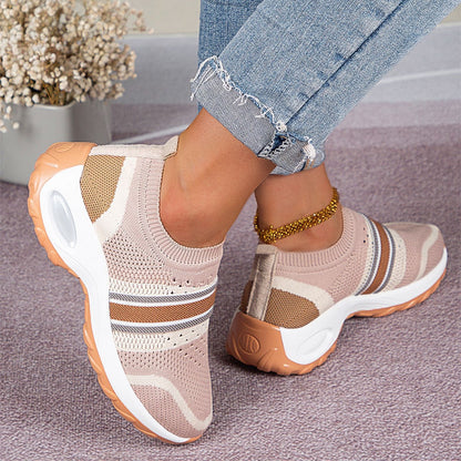 Breathable Round Toe Sneakers-Teresa&#39;s Fashionista LLC