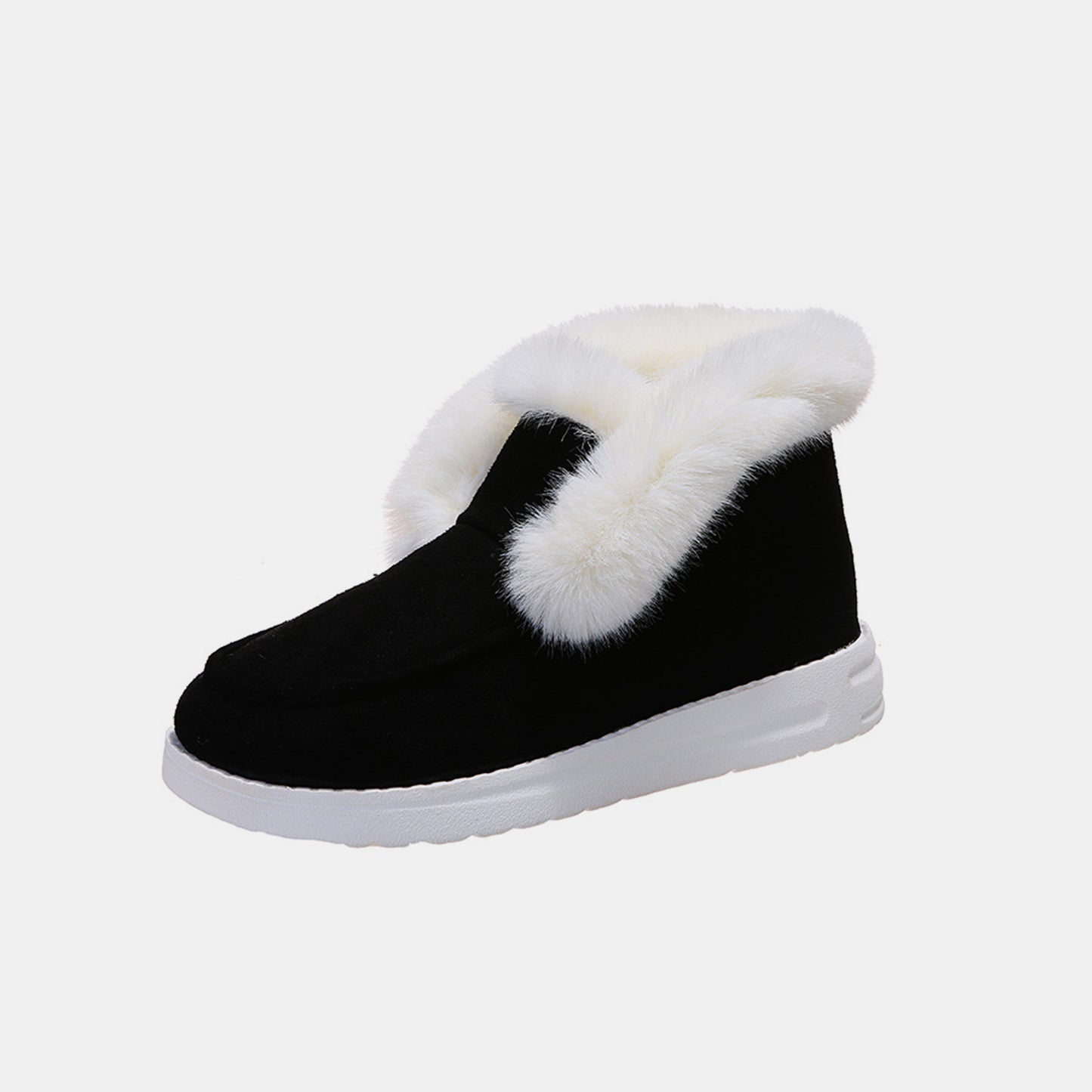 Furry Suede Snow Boots-Teresa&#39;s Fashionista LLC