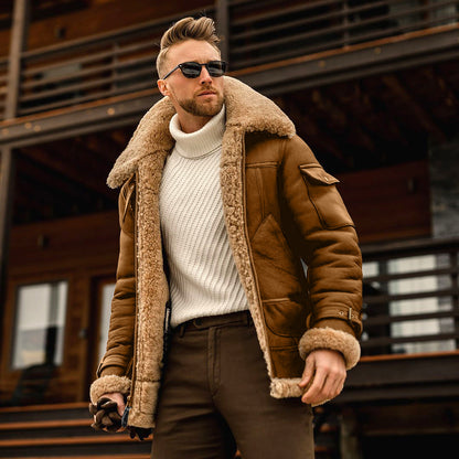 Winter Jacket Mens Fleece Warm Jackets Male Fur Collar Coats Tactical Jacket-Teresa&#39;s Fashionista LLC