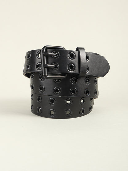 Grommet PU Leather Belt-Teresa&#39;s Fashionista LLC