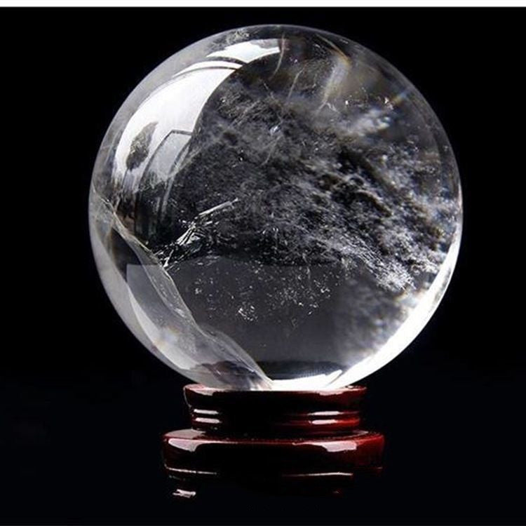 Natural White Crystal Ball Rough Polished Home Decoration-Teresa&#39;s Fashionista LLC