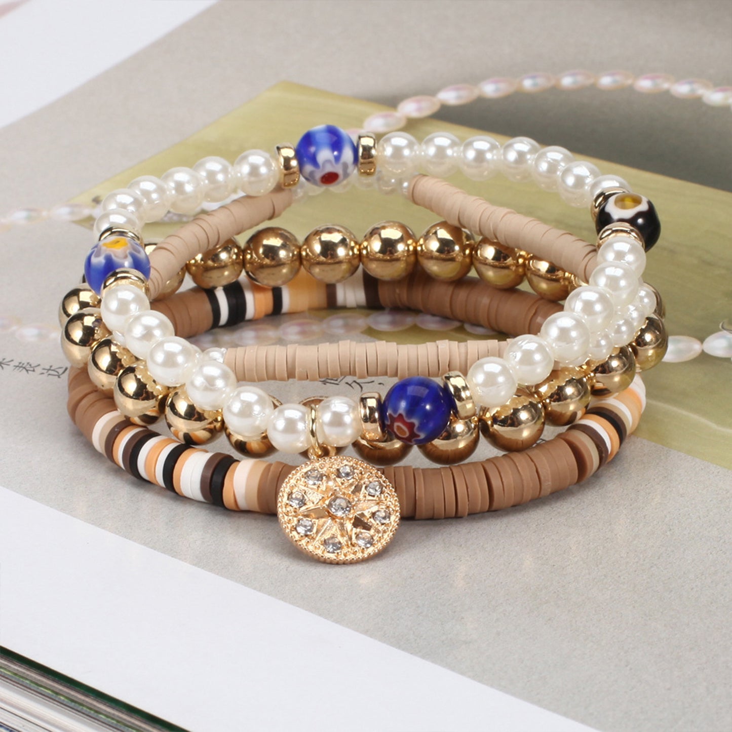 Soft Pottery Bead Bracelet-Teresa&#39;s Fashionista LLC