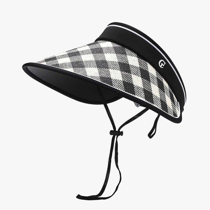 Plaid Natural Grass Adjustable Sun Hat-Teresa&#39;s Fashionista LLC