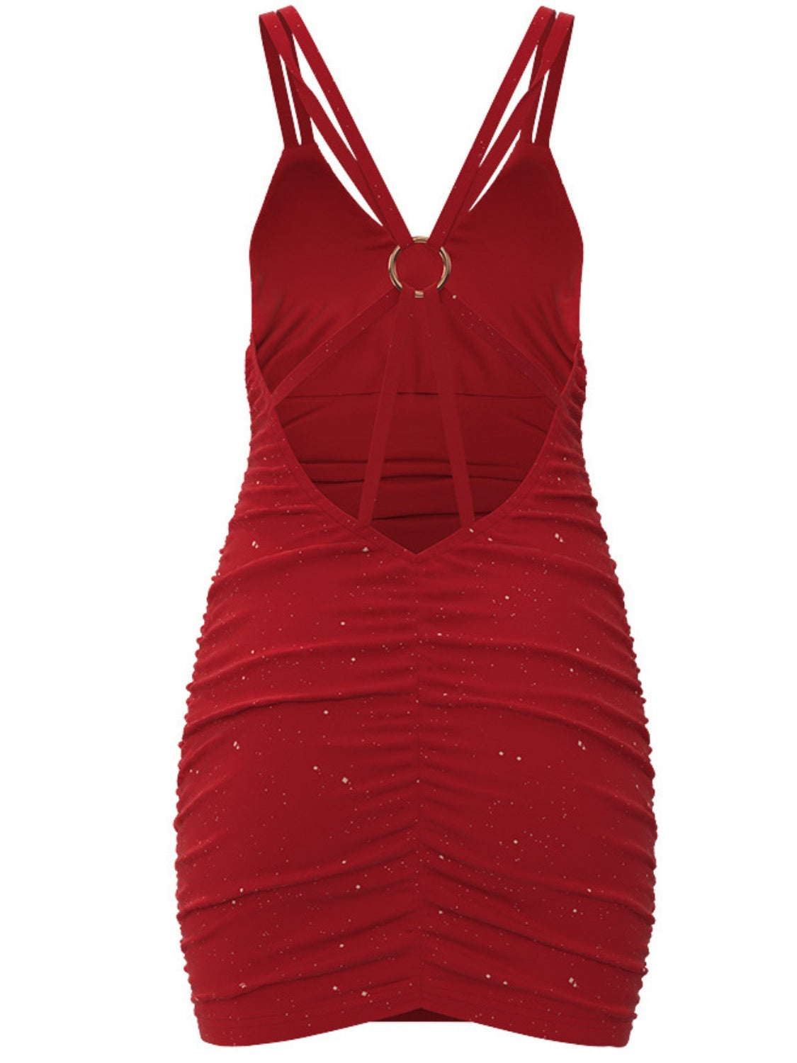 Glitter Double Spaghetti Straps Mini Dress-Teresa&#39;s Fashionista LLC