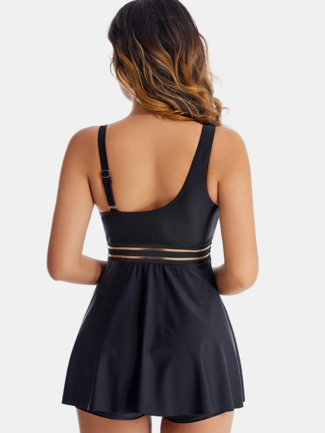 Asymmetrical Neck One-Piece Swimwear-Teresa&#39;s Fashionista LLC