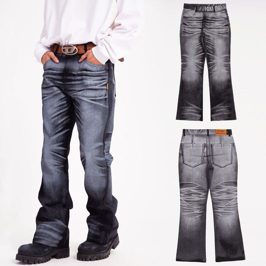 Men's High-waist Gradient Casual Jeans - Teresa's Fashionista LLC
