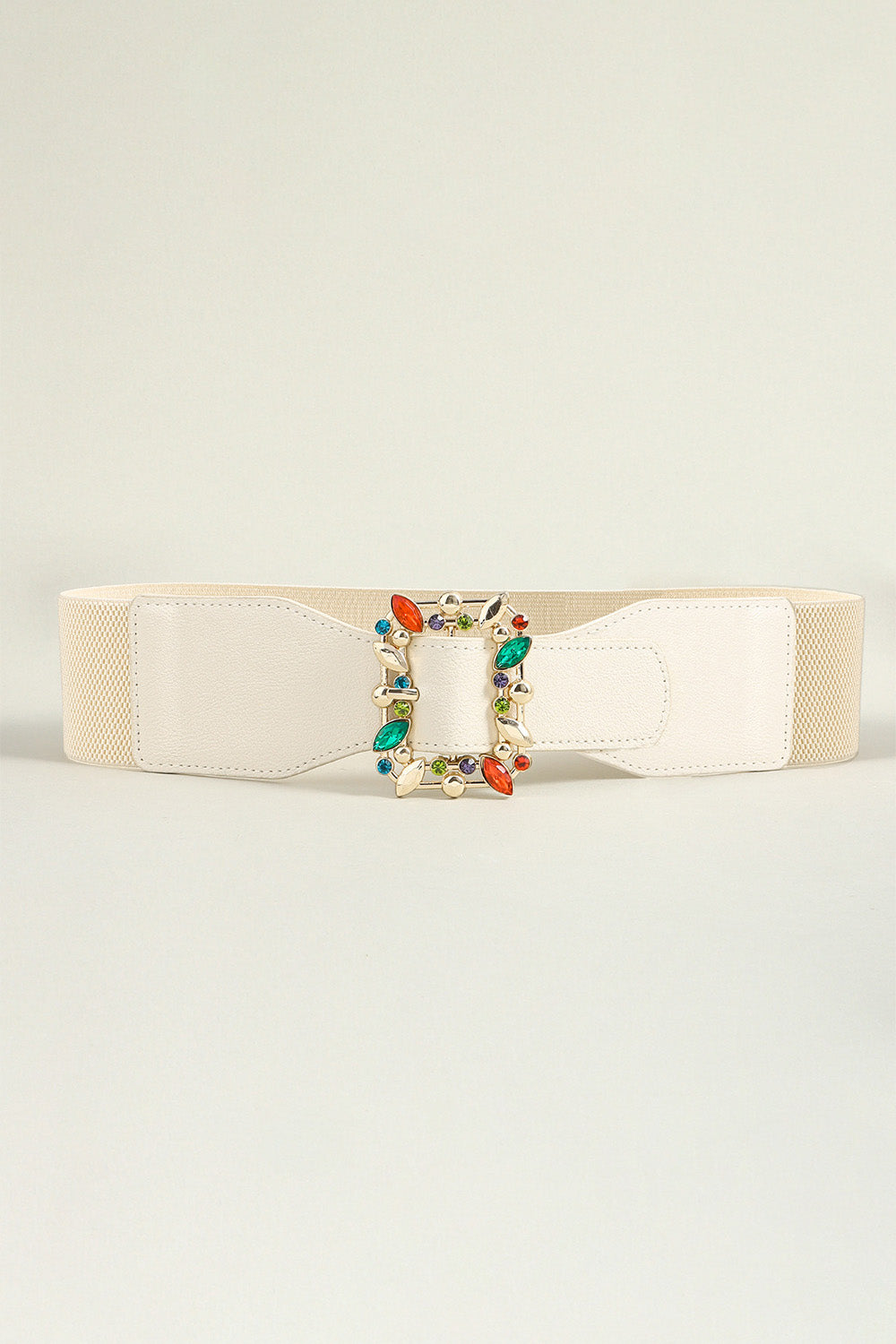 Multicolored Leaf Buckle Elastic Belt-Teresa&#39;s Fashionista LLC