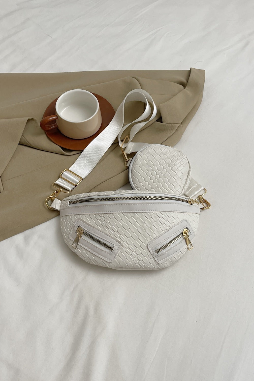 PU Leather Crossbody Bag with Coin Purse-Teresa&#39;s Fashionista LLC