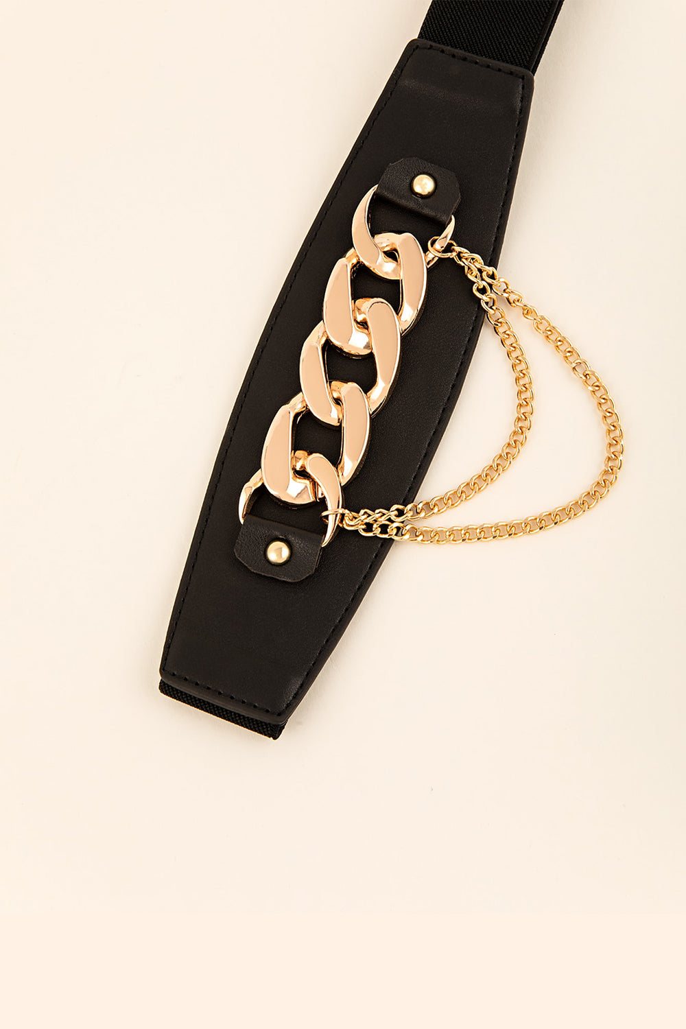 Chain Detail PU Leather Belt-Teresa&#39;s Fashionista LLC