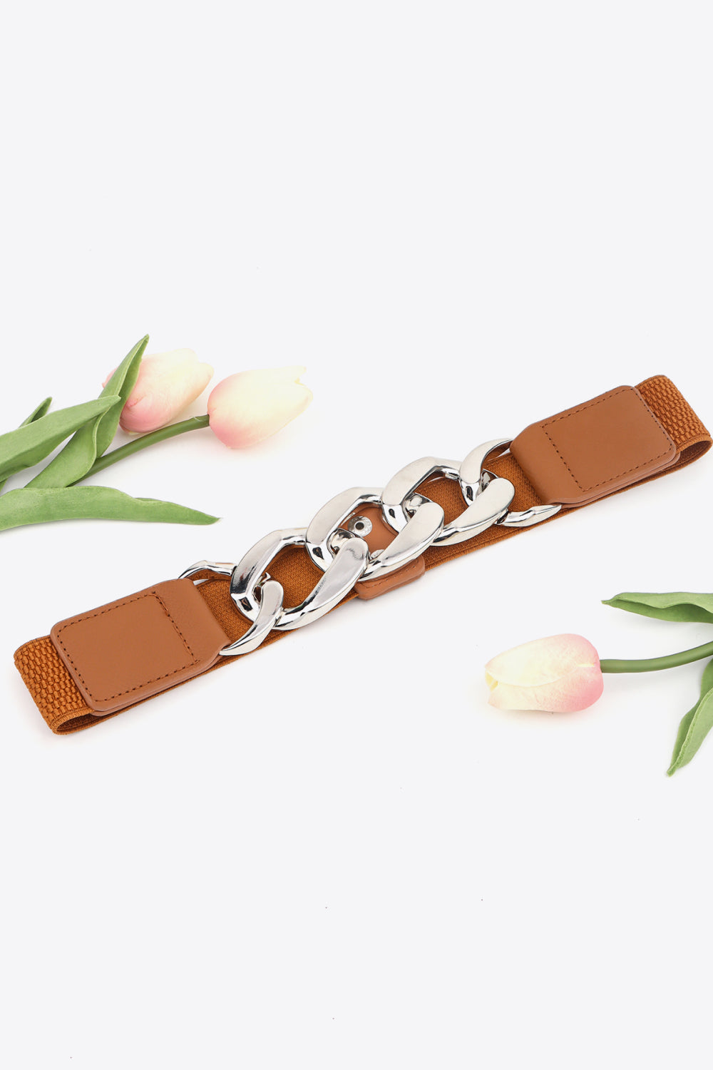 Chain Detail Elastic Belt-Teresa&#39;s Fashionista LLC