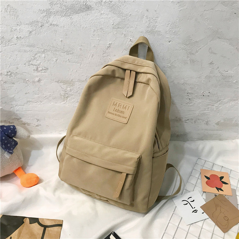 Solid Backpack For Men And Women Korean Version Junior High School Students Schoolbag Outdoor Large Capacity Travel Bags-Teresa&#39;s Fashionista LLC