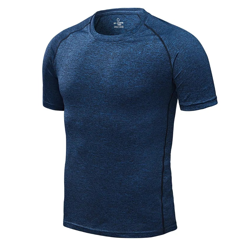 Men's Quick Dry Compression Running T-Shirts: Fitness & Soccer Sportswear-Teresa&#39;s Fashionista LLC