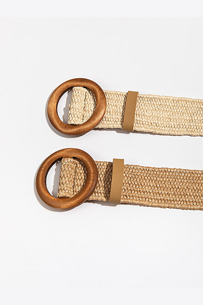 Polypropylene Woven Round Buckle Belt-Teresa&#39;s Fashionista LLC